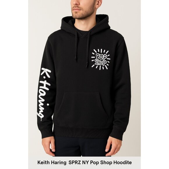 Keith Haring x SPRZ NY Uniqlo Pop Shop Hoodie Black XL - Picture 7 of 7
